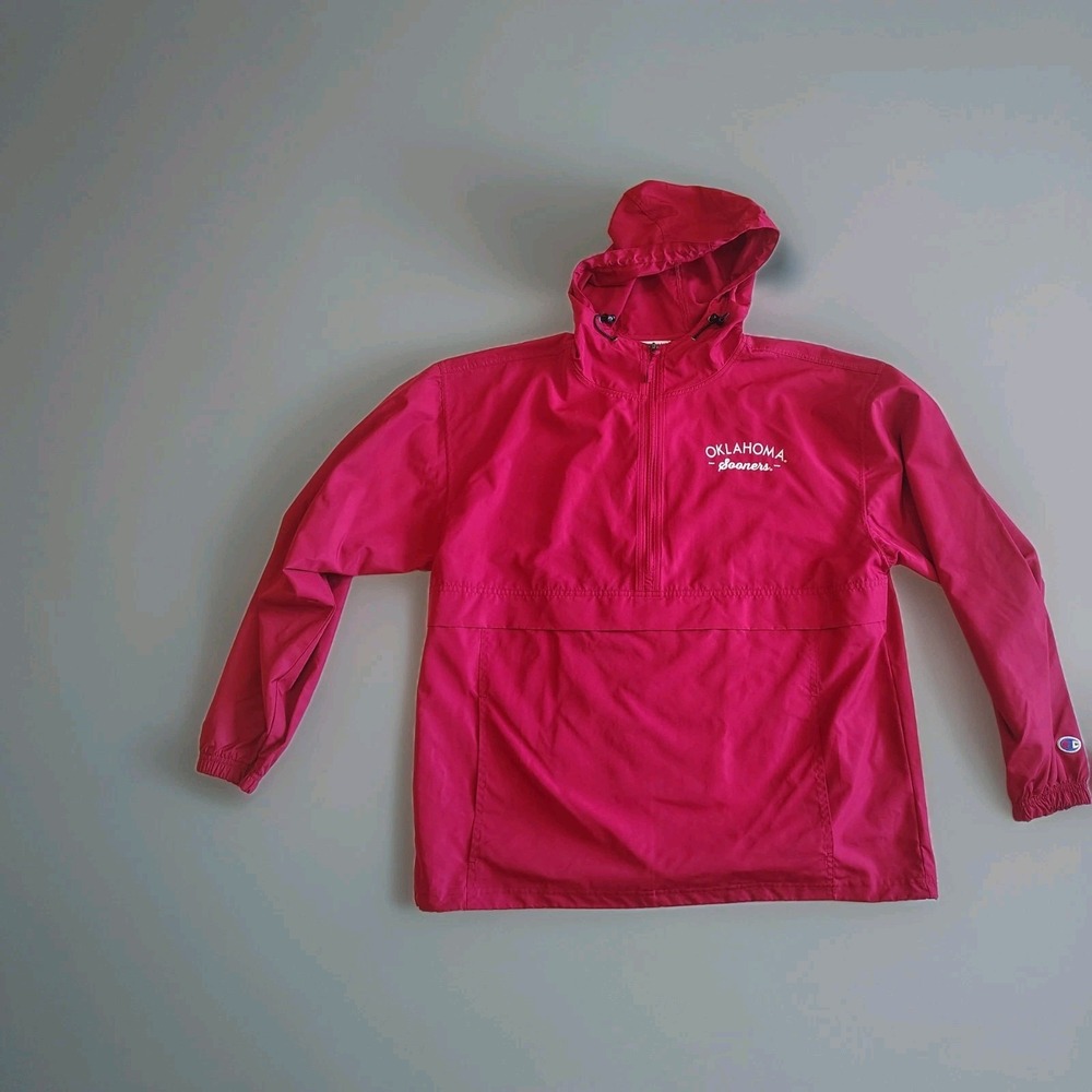 Oklahoma Sooners OU Crimson Champion Red Rain Jacket A2